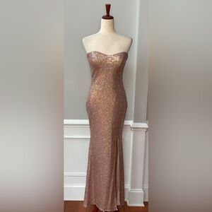 (NWT $69) Jump Apparel Sequin Strapless Gown size 5/6